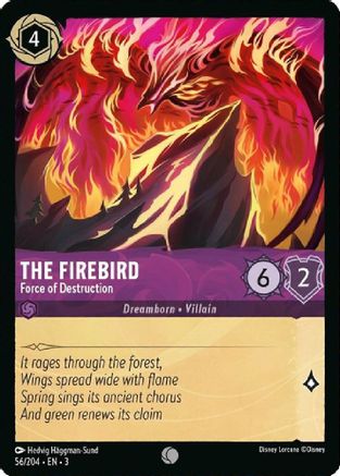 The Firebird - Force of Destruction (56/204) [Into the Inklands] Lorcana Single Disney