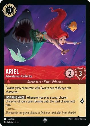Ariel - Adventurous Collector (103/204) [Into the Inklands] Cold Foil Lorcana Single Disney