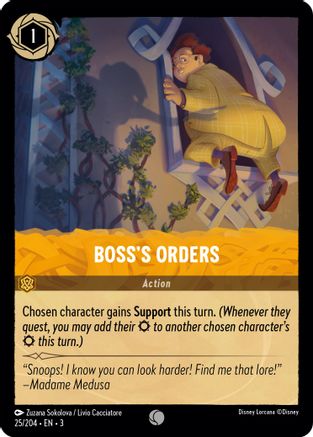 Boss's Orders (25/204) [Into the Inklands] Cold Foil Lorcana Single Disney