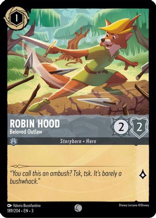 Robin Hood - Beloved Outlaw (189/204) [Into the Inklands] Cold Foil Lorcana Single Disney