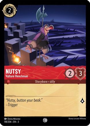 Nutsy - Vulture Henchman (118/204) [Into the Inklands] Lorcana Single Disney