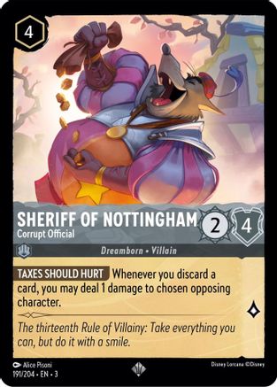 Sheriff of Nottingham - Corrupt Official (191/204) [Into the Inklands] Lorcana Single Disney