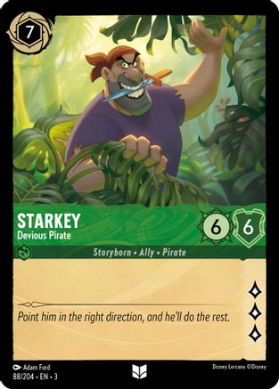 Starkey - Devious Pirate (88/204) [Into the Inklands] Lorcana Single Disney
