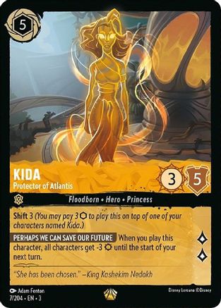 Kida - Protector of Atlantis (7/204) [Into the Inklands] Cold Foil Lorcana Single Disney