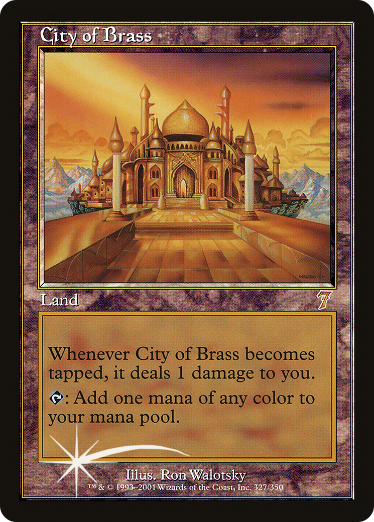 City of Brass (7ED-327) [Seventh Edition] Foil MTG Single Wizards of the Coast