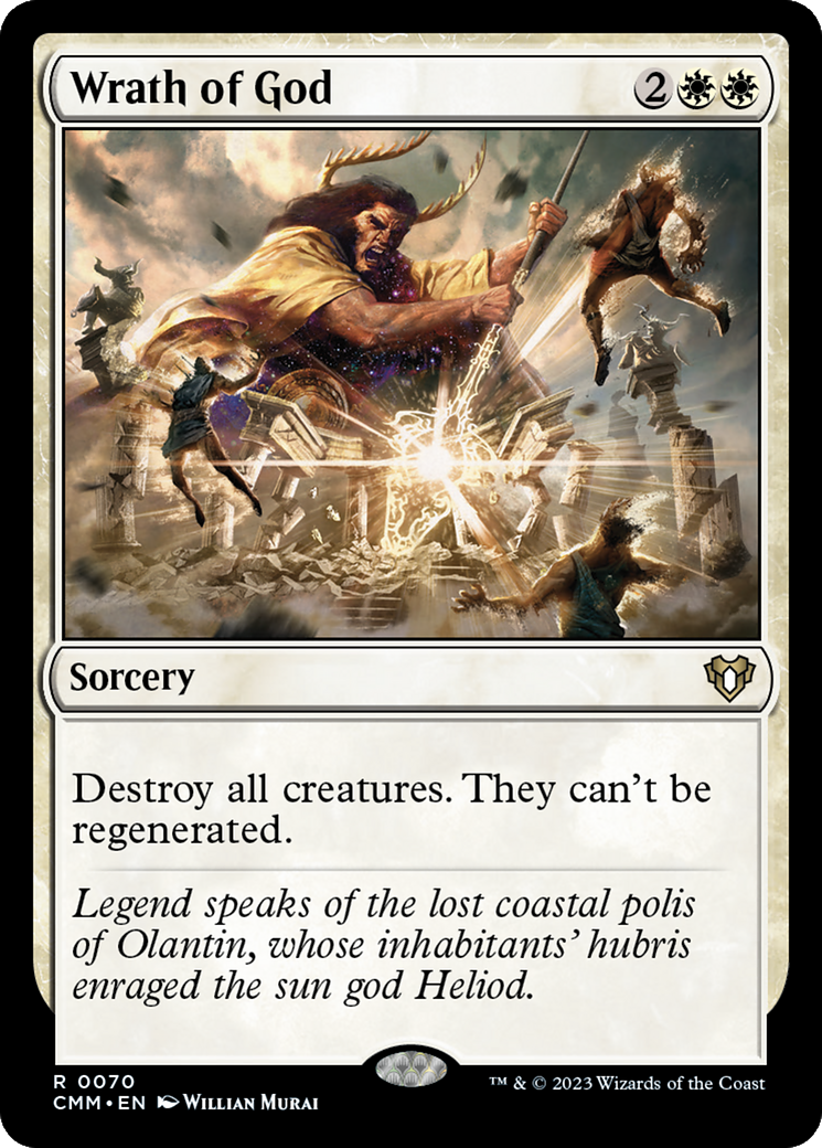 Wrath of God (CMM-070) [Commander Masters] Foil MTG Single Wizards of the Coast