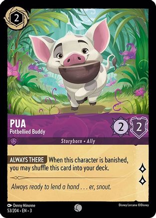 Pua - Potbellied Buddy (53/204) [Into the Inklands] Lorcana Single Disney