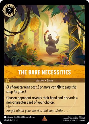 The Bare Necessities (28/204) [Into the Inklands] Cold Foil Lorcana Single Disney