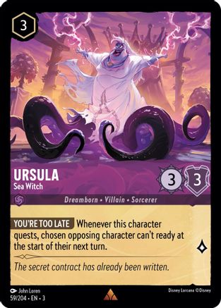 Ursula - Sea Witch (59/204) [Into the Inklands] Cold Foil Lorcana Single Disney