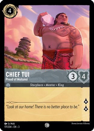 Chief Tui - Proud of Motunui (171/204) [Into the Inklands] Lorcana Single Disney