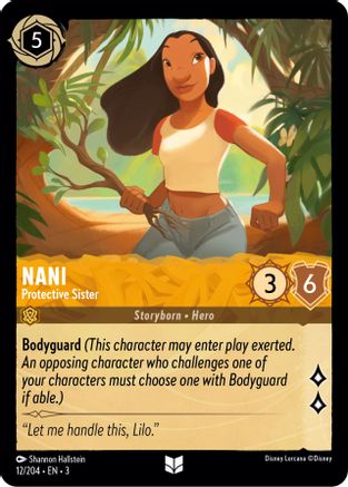 Nani - Protective Sister (12/204) [Into the Inklands] Cold Foil Lorcana Single Disney