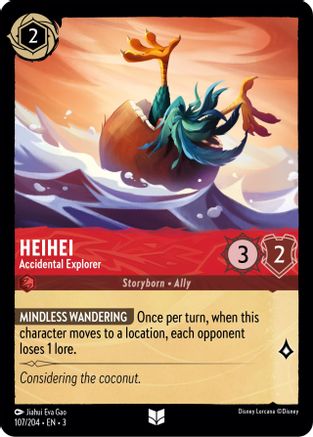 HeiHei - Accidental Explorer (107/204) [Into the Inklands] Lorcana Single Disney