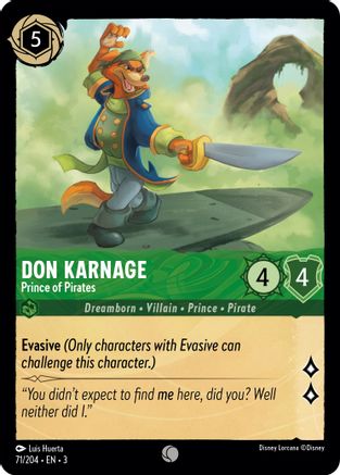 Don Karnage - Prince of Pirates (71/204) [Into the Inklands] Lorcana Single Disney
