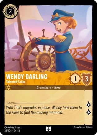 Wendy Darling - Talented Sailor (23/204) [Into the Inklands] Cold Foil Lorcana Single Disney