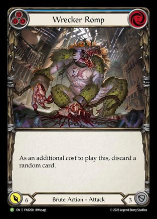 Wrecker Romp (Blue) (Alternative Art) [FAB200] (Promo)  Rainbow Foil Flesh And Blood Single Flesh And Blood   
