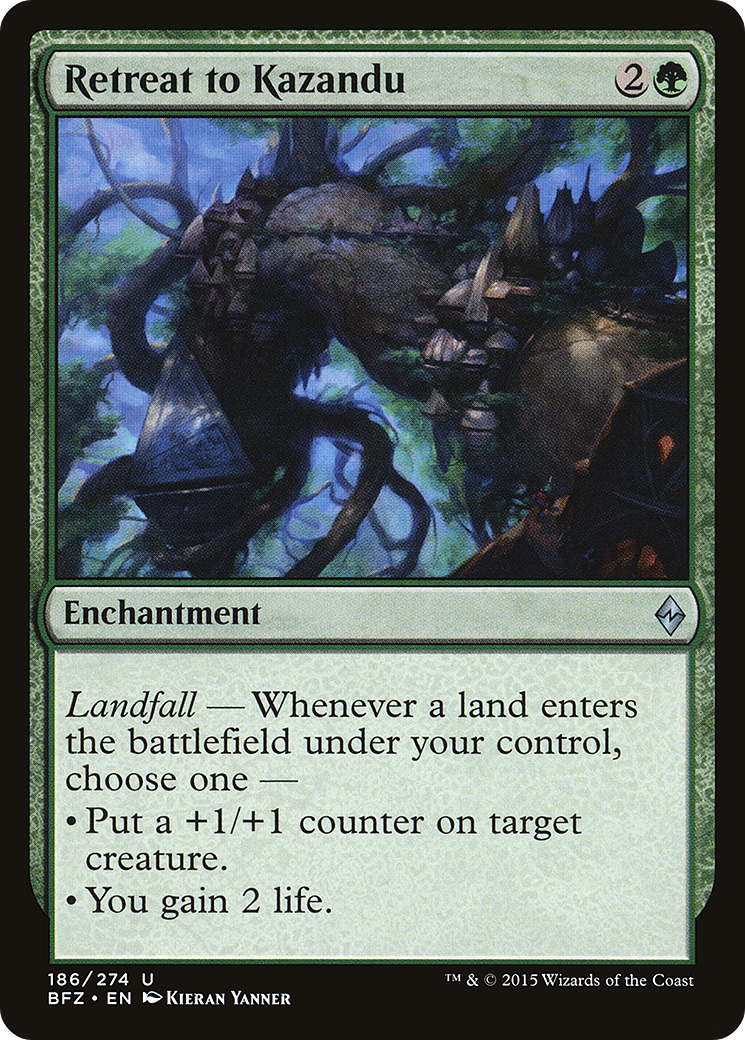 Retreat to Kazandu (BFZ-186) [Battle for Zendikar] Foil MTG Single Wizards of the Coast