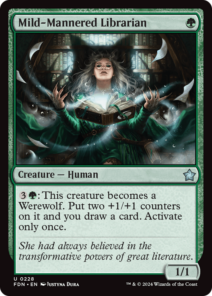 Mild-Mannered Librarian (FDN-228) [Foundations] Foil MTG Single Wizards of the Coast
