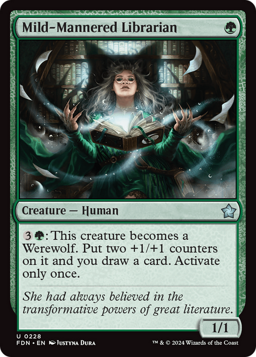 Mild-Mannered Librarian (FDN-228) [Foundations] Foil MTG Single Wizards of the Coast