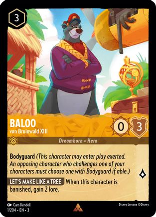 Baloo - von Bruinwald XIII (1/204) [Into the Inklands] Cold Foil Lorcana Single Disney