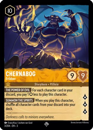 Chernabog - Evildoer (3/204) [Into the Inklands] Lorcana Single Disney