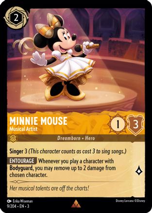 Minnie Mouse - Musical Artist (9/204) [Into the Inklands] Cold Foil Lorcana Single Disney