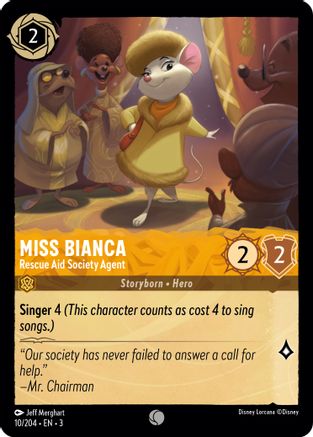 Miss Bianca - Rescue Aid Society Agent (10/204) [Into the Inklands] Cold Foil Lorcana Single Disney