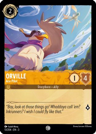 Orville - Ace Pilot (13/204) [Into the Inklands] Lorcana Single Disney