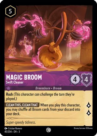 Magic Broom - Swift Cleaner (45/204) [Into the Inklands] Lorcana Single Disney