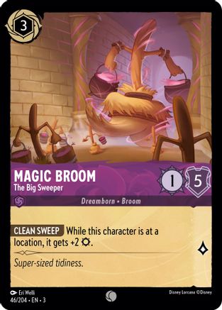 Magic Broom - The Big Sweeper (46/204) [Into the Inklands] Lorcana Single Disney