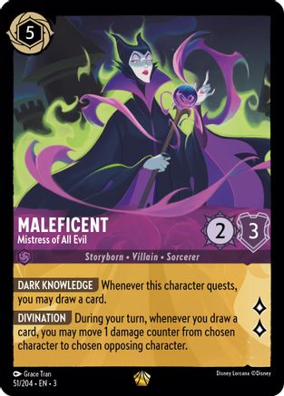 Maleficent - Mistress of All Evil (51/204) [Into the Inklands] Cold Foil Lorcana Single Disney