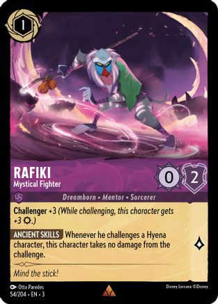 Rafiki - Mystical Fighter (54/204) [Into the Inklands] Lorcana Single Disney