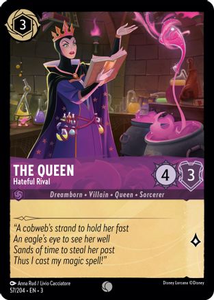 The Queen - Hateful Rival (57/204) [Into the Inklands] Cold Foil Lorcana Single Disney
