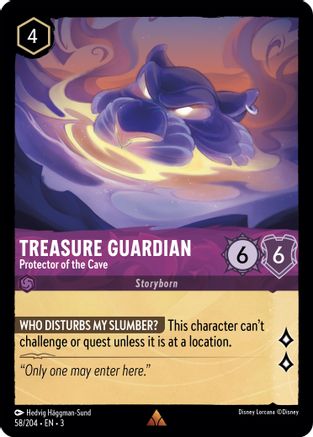 Treasure Guardian - Protector of the Cave (58/204) [Into the Inklands] Cold Foil Lorcana Single Disney