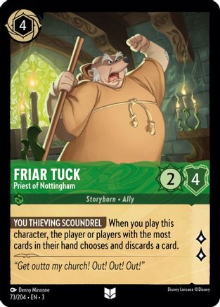 Friar Tuck - Priest of Nottingham (73/204) [Into the Inklands] Lorcana Single Disney