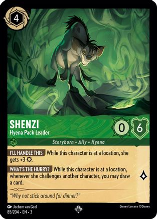 Shenzi - Hyena Pack Leader (85/204) [Into the Inklands] Lorcana Single Disney