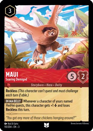 Maui - Soaring Demigod (113/204) [Into the Inklands] Lorcana Single Disney