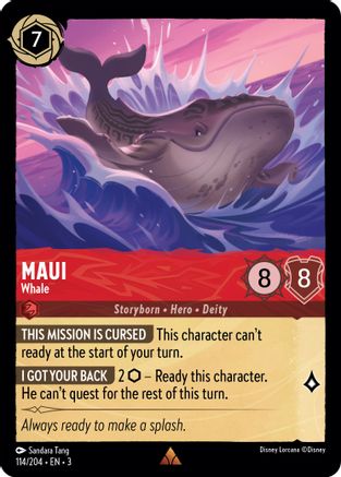 Maui - Whale (114/204) [Into the Inklands] Lorcana Single Disney