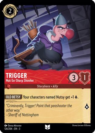 Trigger - Not-So-Sharp Shooter (126/204) [Into the Inklands] Cold Foil Lorcana Single Disney