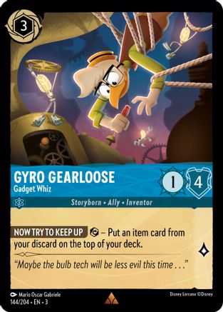 Gyro Gearloose - Gadget Whiz (144/204) [Into the Inklands] Lorcana Single Disney