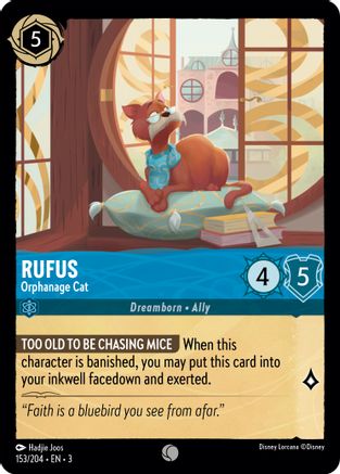 Rufus - Orphanage Cat (153/204) [Into the Inklands] Lorcana Single Disney