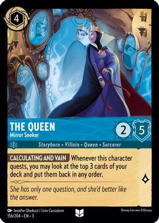 The Queen - Mirror Seeker (156/204) [Into the Inklands] Cold Foil Lorcana Single Disney