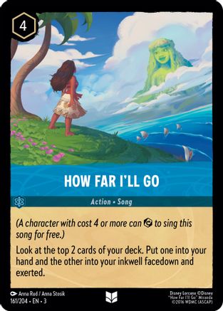How Far I'll Go (161/204) [Into the Inklands] Lorcana Single Disney