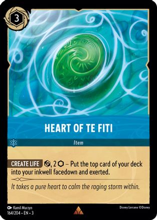 Heart of Te Fiti (164/204) [Into the Inklands] Cold Foil Lorcana Single Disney