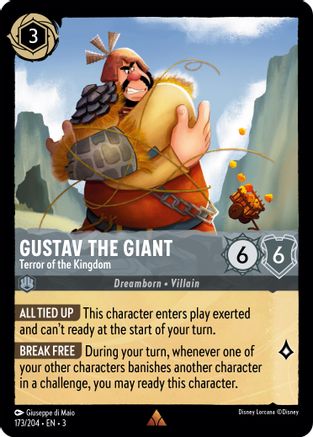 Gustav the Giant - Terror of the Kingdom (173/204) [Into the Inklands] Lorcana Single Disney