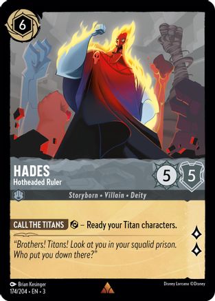 Hades - Hotheaded Ruler (174/204) [Into the Inklands] Lorcana Single Disney