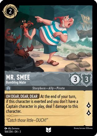 Mr. Smee - Bumbling Mate (184/204) [Into the Inklands] Cold Foil Lorcana Single Disney