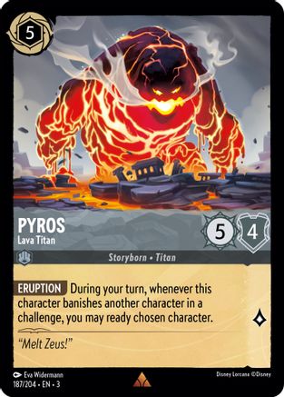 Pyros - Lava Titan (187/204) [Into the Inklands] Cold Foil Lorcana Single Disney