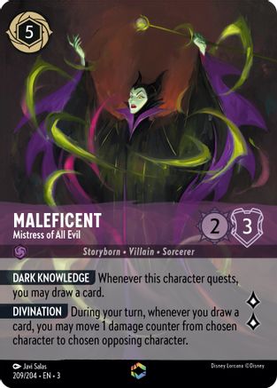 Maleficent - Mistress of All Evil (Enchanted) (209/204) [Into the Inklands] Holofoil Lorcana Single Disney
