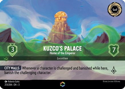 Kuzco's Palace - Home of the Emperor (Enchanted) (213/204) [Into the Inklands] Holofoil Lorcana Single Disney