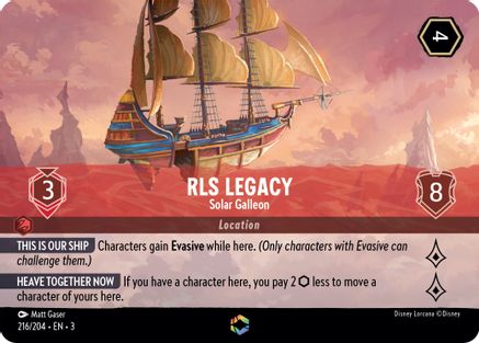 RLS Legacy - Solar Galleon (Enchanted) (216/204) [Into the Inklands] Holofoil Lorcana Single Disney